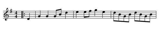 Worcestershire Hornpipe - staff notation