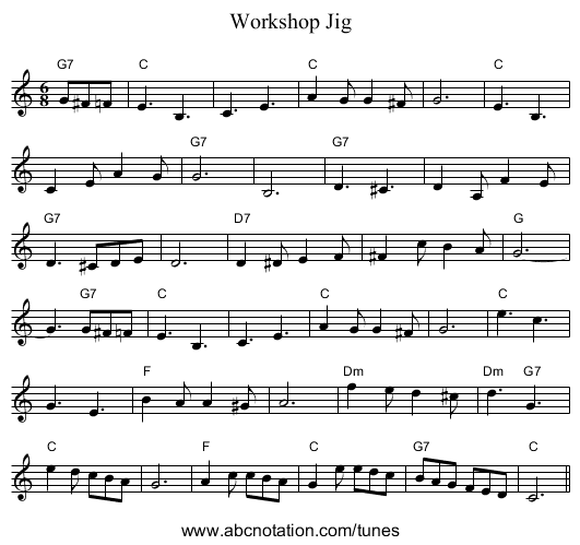 Workshop Jig - staff notation