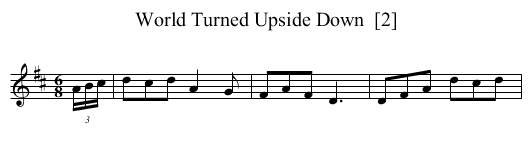 World Turned Upside Down  [2] - staff notation