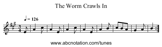 Worm Crawls In, The - staff notation