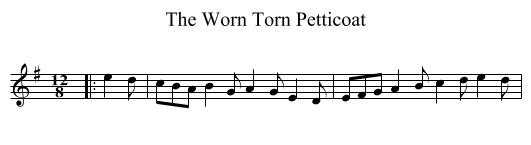 Worn Torn Petticoat, The  - staff notation