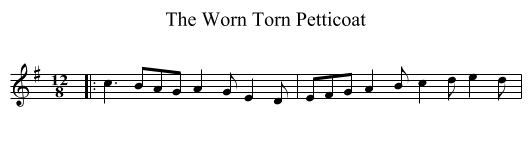 Worn Torn Petticoat, The  - staff notation