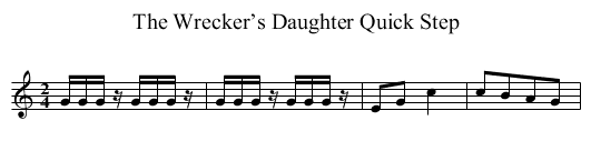 Wrecker’s Daughter Quick Step, The - staff notation