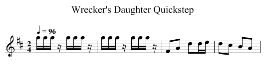 Wrecker's Daughter Quickstep - staff notation