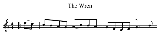 Wren, The  - staff notation