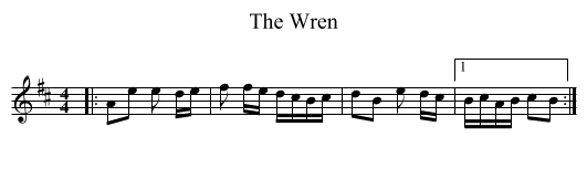 Wren, The  - staff notation