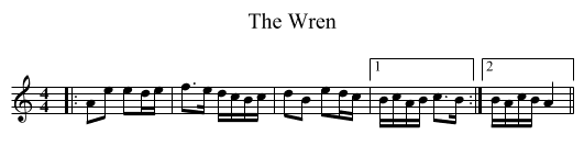 Wren, The  - staff notation