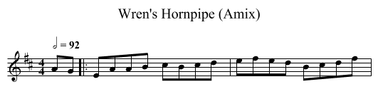 Wren's Hornpipe (Amix) - staff notation