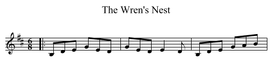 Wren's Nest, The  - staff notation