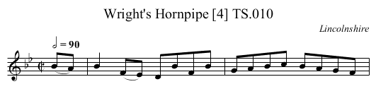 Wright's Hornpipe [4] TS.010 - staff notation