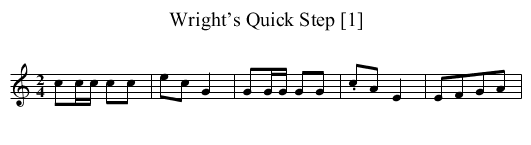 Wright’s Quick Step [1] - staff notation