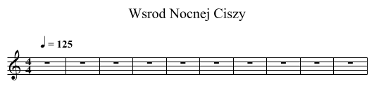 Wsrod Nocnej Ciszy - staff notation