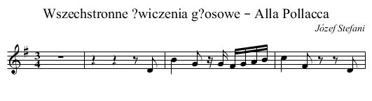 Wszechstronne ?wiczenia g?osowe – Alla Pollacca - staff notation