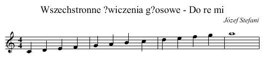 Wszechstronne ?wiczenia g?osowe - Do re mi - staff notation