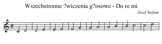 Wszechstronne ?wiczenia g?osowe - Do re mi - staff notation