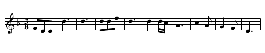 Wuge fangyang - staff notation