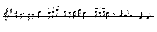 Wuli ling - staff notation