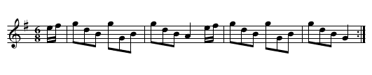 Wylam Away - staff notation