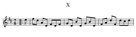 X - staff notation