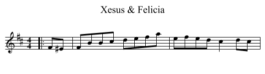 Xesus & Felicia - staff notation