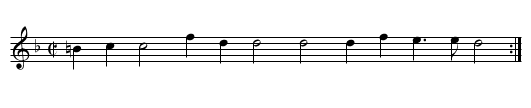 XI. Come away, come sweet love - staff notation