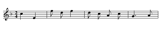 Xiang gege - staff notation
