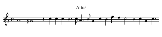 XII. Thirsis - staff notation