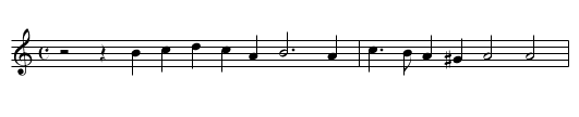 XIIII. Farewell unkind farewell - staff notation