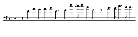 XIIII. Farewell unkind farewell - staff notation