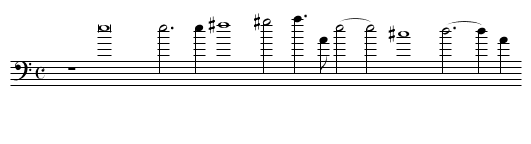 XIIII. Thou Mighty God - staff notation
