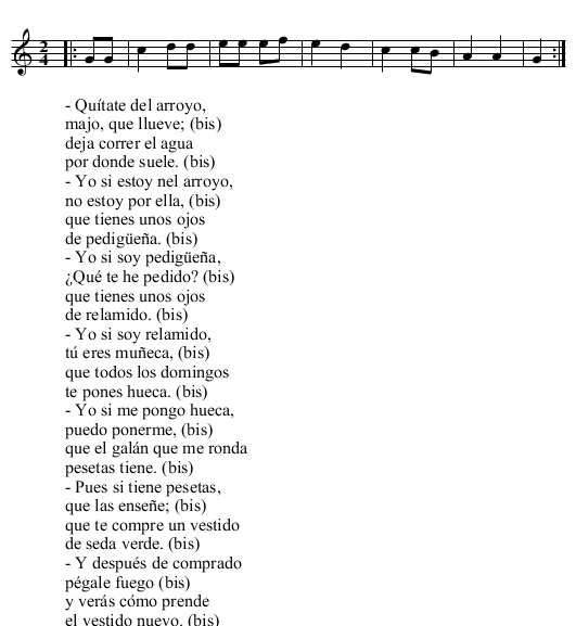 Xiraldilla (CT 447) - staff notation