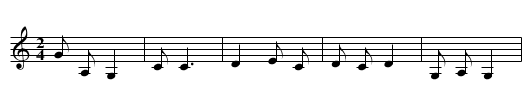 Xiu huadang - staff notation