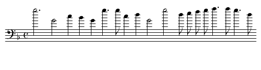 XIX. The lowest trees have tops, - staff notation