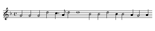 XV. White as Lillies was hir face, - staff notation