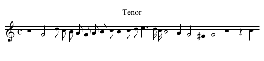 XXV. The Nightingale - staff notation