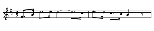 Y Ceiliog Gwyn - staff notation