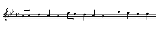 Y Dywysoges Frenhinol - staff notation