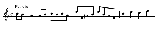 Y Galon Drom - staff notation