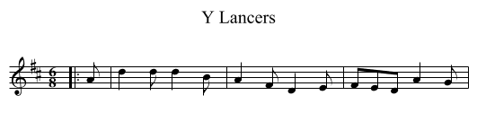 Y Lancers - staff notation