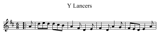 Y Lancers - staff notation