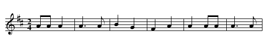 Y March Glas - The Grey Horse - staff notation
