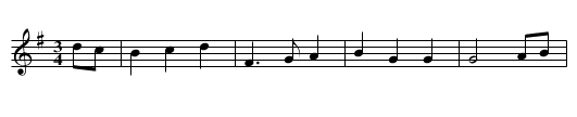 Y Stwffwl - staff notation