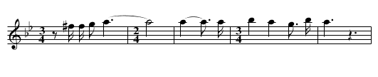 Ya ru - staff notation