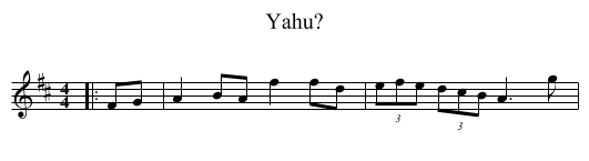 Yahu? - staff notation
