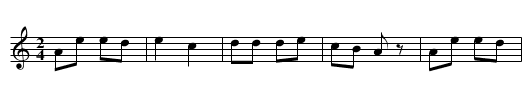 Yam Petit que dansa - staff notation