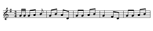 Yankee Doodle - staff notation