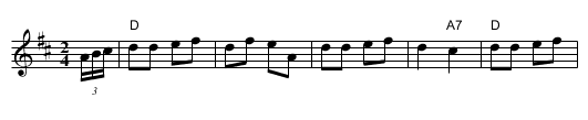 Yankee Doodle - staff notation
