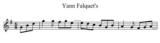Yann Falquet's - staff notation