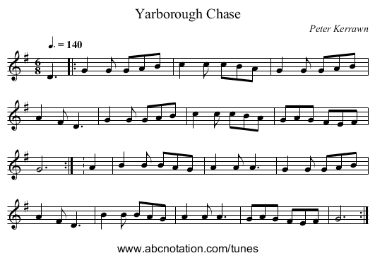 Yarborough Chase - staff notation