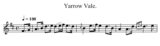 Yarrow Vale. - staff notation